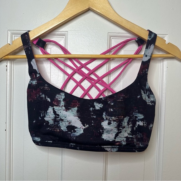 Lululemon Free To Be Bra Wild Static Blossom Multi / Pink Paradise Size 8 Yoga - Picture 4 of 8